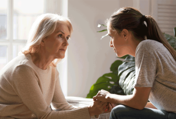 Female pensioner with another female