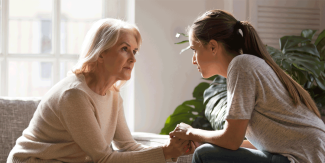 Female pensioner with another female